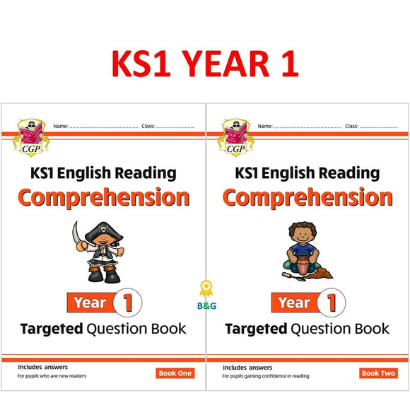 KS1 Year 1 English Targeted Question Reading Comprehension Book 1& 2 with ANSWER