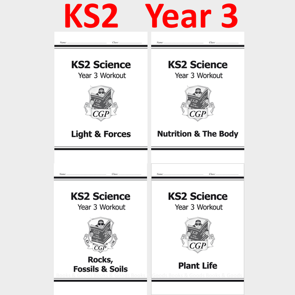 KS2 Year 3 Science Workouts with Answer 4 Books Bundle CGP