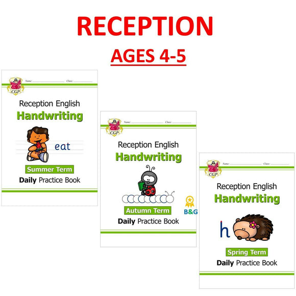 Reception Ages 4-5 HANDWRITING Daily Practice Books AUTUMN SPRING SUMMER CGP