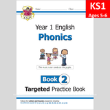 KS1 Year 1 English Targeted Practice Book Phonics Book 2 Ages 5-6 CGP