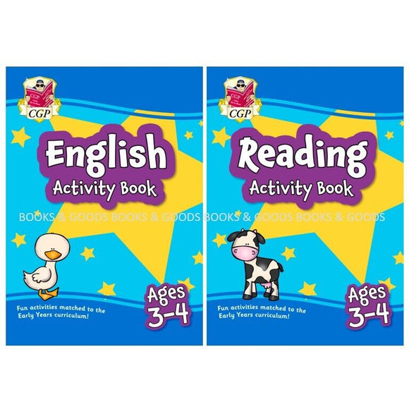 New Preschool Ages 3-4 Activity Books English Reading Primary Home Learning CGP