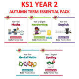 KS1 Year 2 Maths English Handwriting Spelling AUTUMN Essential Pack with Answers