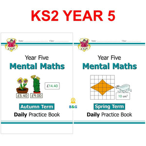 KS2 Year 5 Mental Maths Daily Practice Book Autumn & Spring Term with Answer CGP