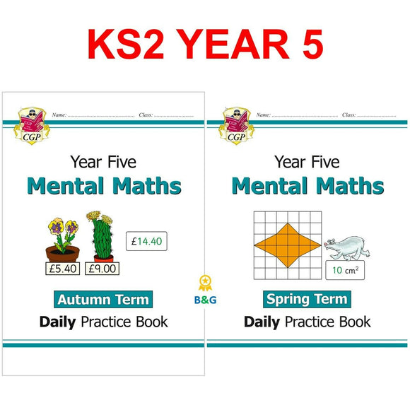 KS2 Year 5 Mental Maths Daily Practice Book Autumn & Spring Term with Answer CGP