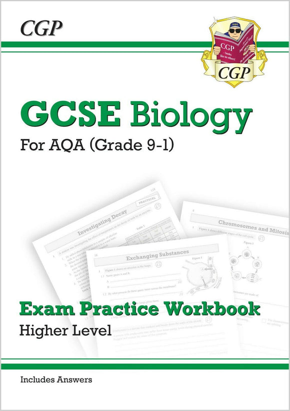 Grade 9-1 GCSE Biology AQA Exam Practice Workbook with answers - Higher CGP