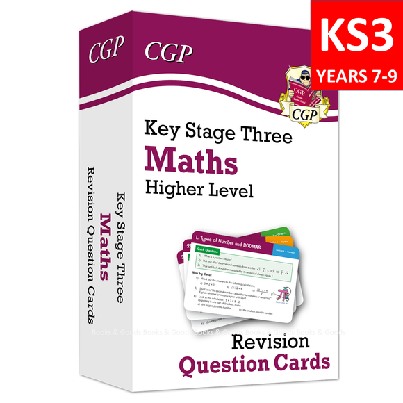 KS3 Years 7-9 Maths Revision Question Cards Higher Level CGP