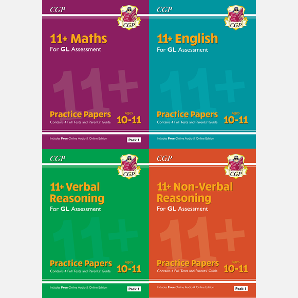 11 Plus Year 6 GL Assessment Practice Papers 4 PACK SET with Answer CGP