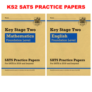 KS2 Maths  and English Targeted SATS Practice Papers FOUNDATION Level CGP