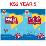 KS2 Year 5 Maths & English Home Learning Activity Books with Answer CGP