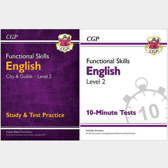 Functional Skills English City and Guilds Level 2 Study and Test with Answer CGP
