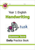 KS1 Year 1 Handwriting Daily Practice Book Summer Term Ages 5-6 CGP