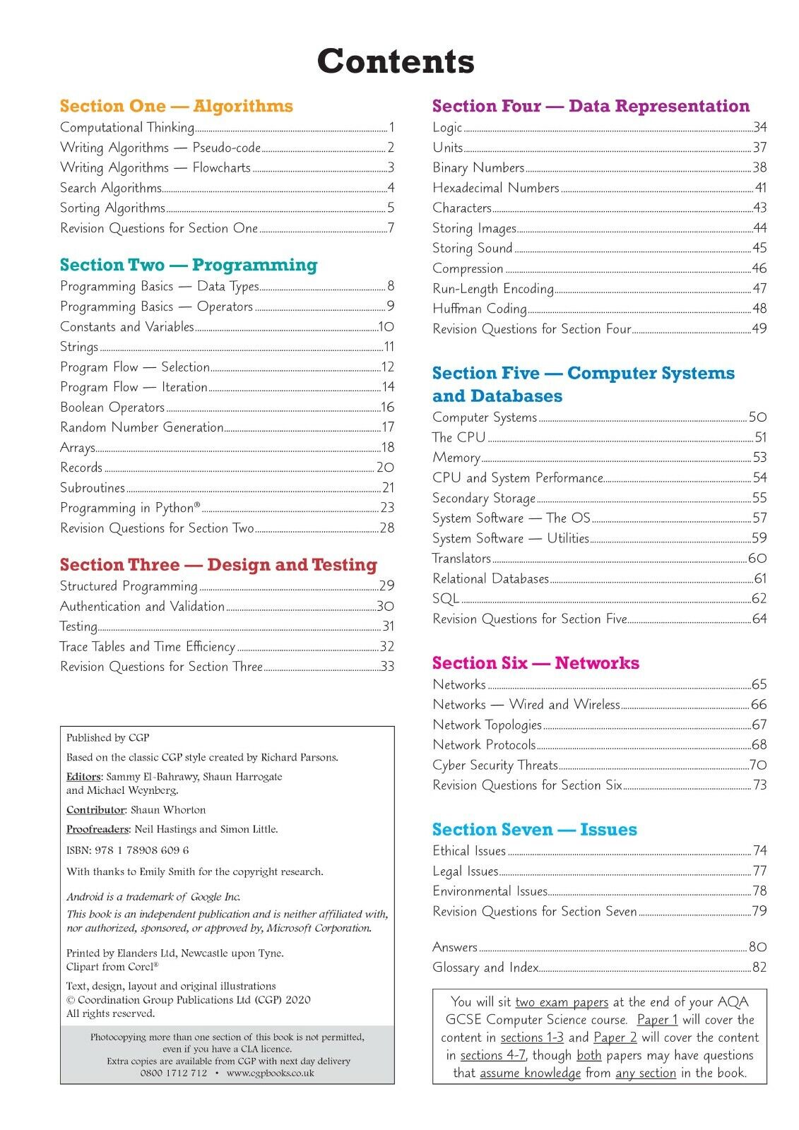 GCSE AQA Grade 9-1 Computer Science Revision Guide 2022 and beyond CGP ...