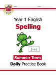 KS1 Year 1 Spelling Daily Practice Book SUMMER Term with Answer CGP
