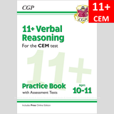 11 Plus Year 6 CEM Verbal Reasoning Practice Book with Assessment Test CGP