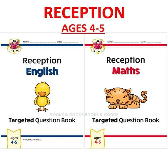 New Reception Ages 4-5 English Maths Targeted Question Book with Answer Cgp 2022