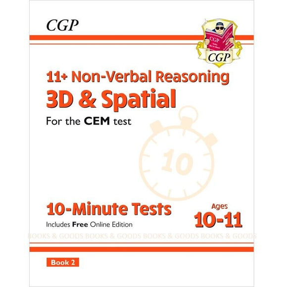 11+ Plus Year 6 CEM 10-Minute Test Non-Verbal Reasoning 3D & Spatial Book-2 CGP