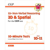 11+ Plus Year 6 CEM 10-Minute Test Non-Verbal Reasoning 3D & Spatial Book-2 CGP