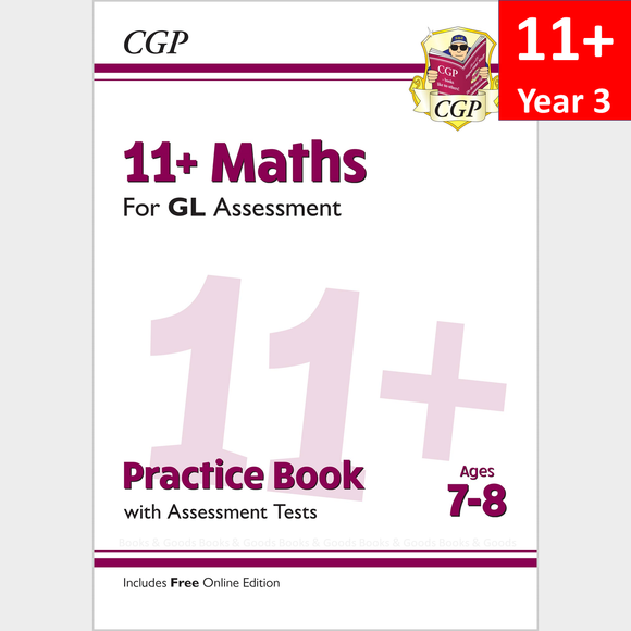 11 Plus Year 3 GL Maths Practice Book and Assessment Tests with Answer CGP