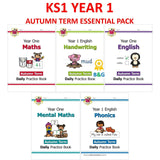 KS1 Year 1 Maths English Phonics Handwriting AUTUMN Essential Pack with Answers