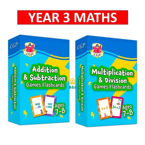 New KS2 Year 3 Addition & Subtraction Multiplication & Division Games Flashcards