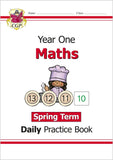 KS1 Year 1 Maths Daily Practice Book Spring Term with Answer CGP