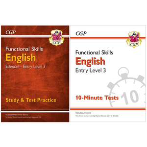 Functional Skills English: Edexcel Entry Level 3 - Study & 10 Minute Tests CGP