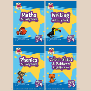 Preschool Ages 3-5 Maths Phonics Writing Home Learning Activity Books  CGP
