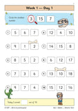 KS1 Year 1 Maths Daily Practice Book Autumn Term with Answer CGP