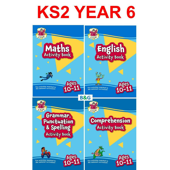 KS2 Year 6 Maths and English Home Learning Activity 4 Books Bundle with Answer