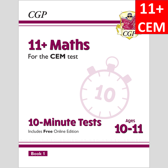 11 Plus Year 6 CEM 10 Minute Tests Maths Book 1 with Answer CGP