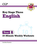 New KS3 Year 8 English 10-Minute Weekly Workouts with Answer CGP 2023