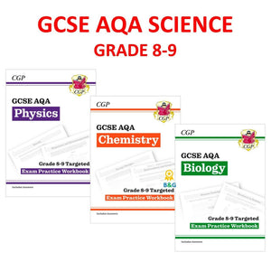 thumbnail image 2 of GCSE AQA Triple Science Grade 8-9 Targeted Exam Practice Workbooks With Answers (Biology, Chemistry, Physics) 2 of 3