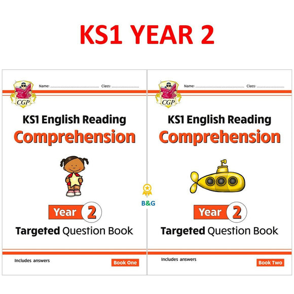 KS1 Year 2 English Targeted Question Reading Comprehension Book 1& 2 with ANSWER