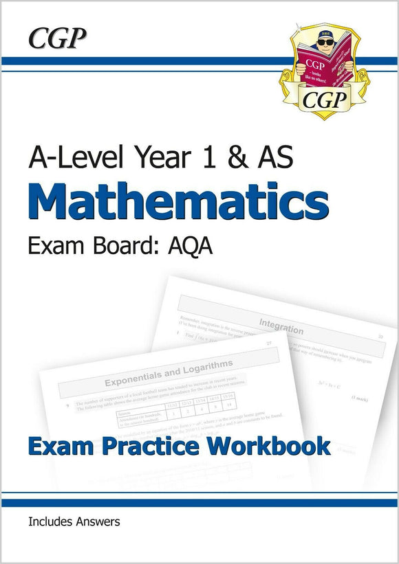 A-Level Maths for AQA: Year 1 & AS Exam Practice Workbook with Answer CGP