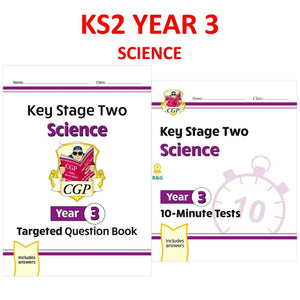 KS2 SATS Year 3 Science Targeted Question Book & 10-Minute Tests with Answer CGP