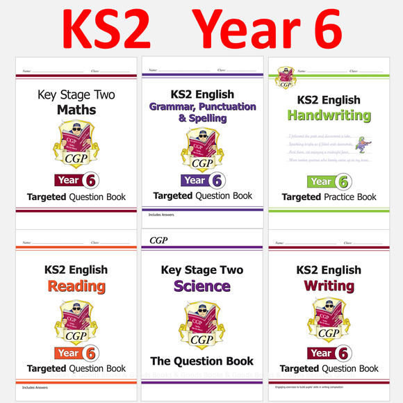 KS2 Year 6 Complete Targeted Question Books with Answer 6 Books  Bundle CGP