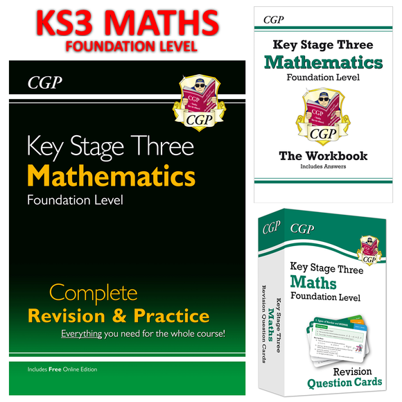 KS3  Maths Revision & Practice-Workbook-Revision Question Cards FOUNDATION CGP