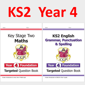 KS2 Year 4 Targeted Question Books Maths and English Foundation with Answer CGP