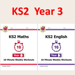 KS2 Year 3 Maths and English 10 Minute Weekly Workouts with Answer CGP