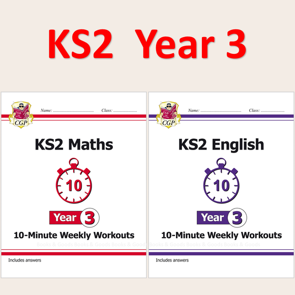 KS2 Year 3 Maths and English 10 Minute Weekly Workouts with Answer CGP
