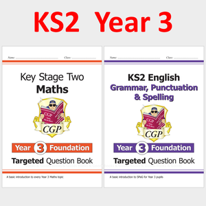 KS2 Year 3 Targeted Question Book Maths and English Foundation with Answer CGP