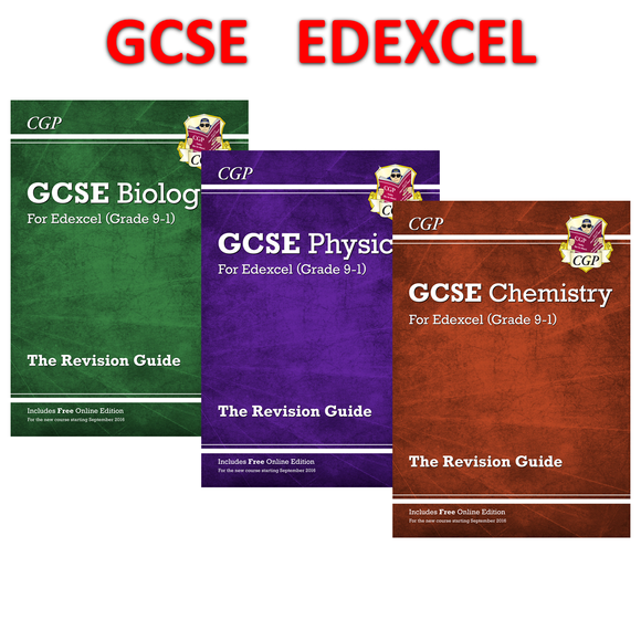 Edexcel GCSE Grade 9-1 Biology Chemistry Physics Revision Guides with Answer CGP