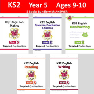 KS2 Year 5 Complete Targeted Question Books with Answer 5 Books Bundle CGP