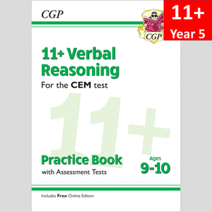 11 Plus Year 5 CEM Verbal Reasoning Practice Book and Assessment Test Answer CGP
