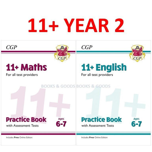 New 11+ Year 2 Maths English Practice Book &Assessment Test Ages 6-7 with Answer
