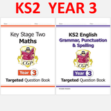 KS2 Year 3 Targeted Question Books Maths and English with Answer CGP