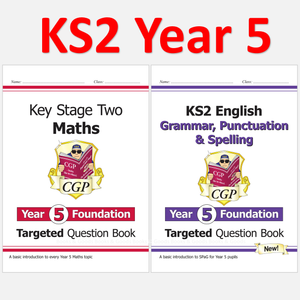 KS2 Year 5 Targeted Question Books Maths and English Foundation with Answer CGP