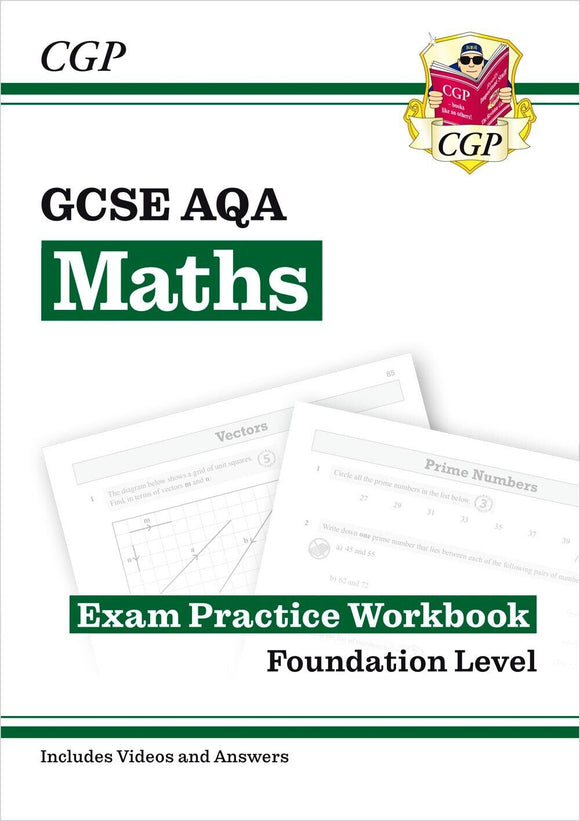 New GCSE Maths AQA Exam Practice Workbook Foundation Level with Answer KS4 CGP