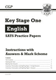 KS1 SATS Practice Papers with Answer Maths and English Pack 2 Ages 5-7 CGP