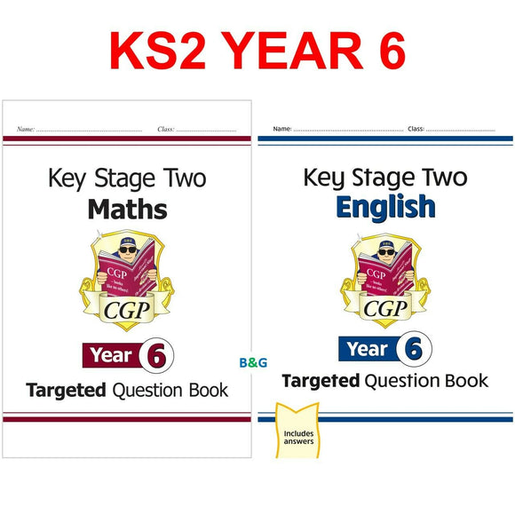 KS2 Year 6 Maths and English Targeted Question Books with Answers CGP